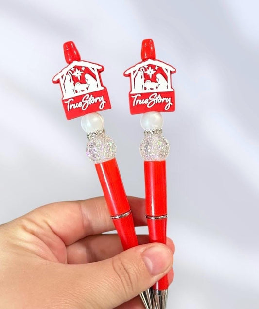 True Story Nativity | Jesus | Christian Gift Beaded Pen