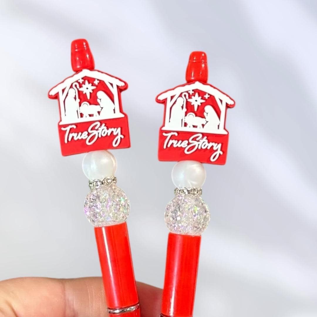 True Story Nativity | Jesus | Christian Gift Beaded Pen