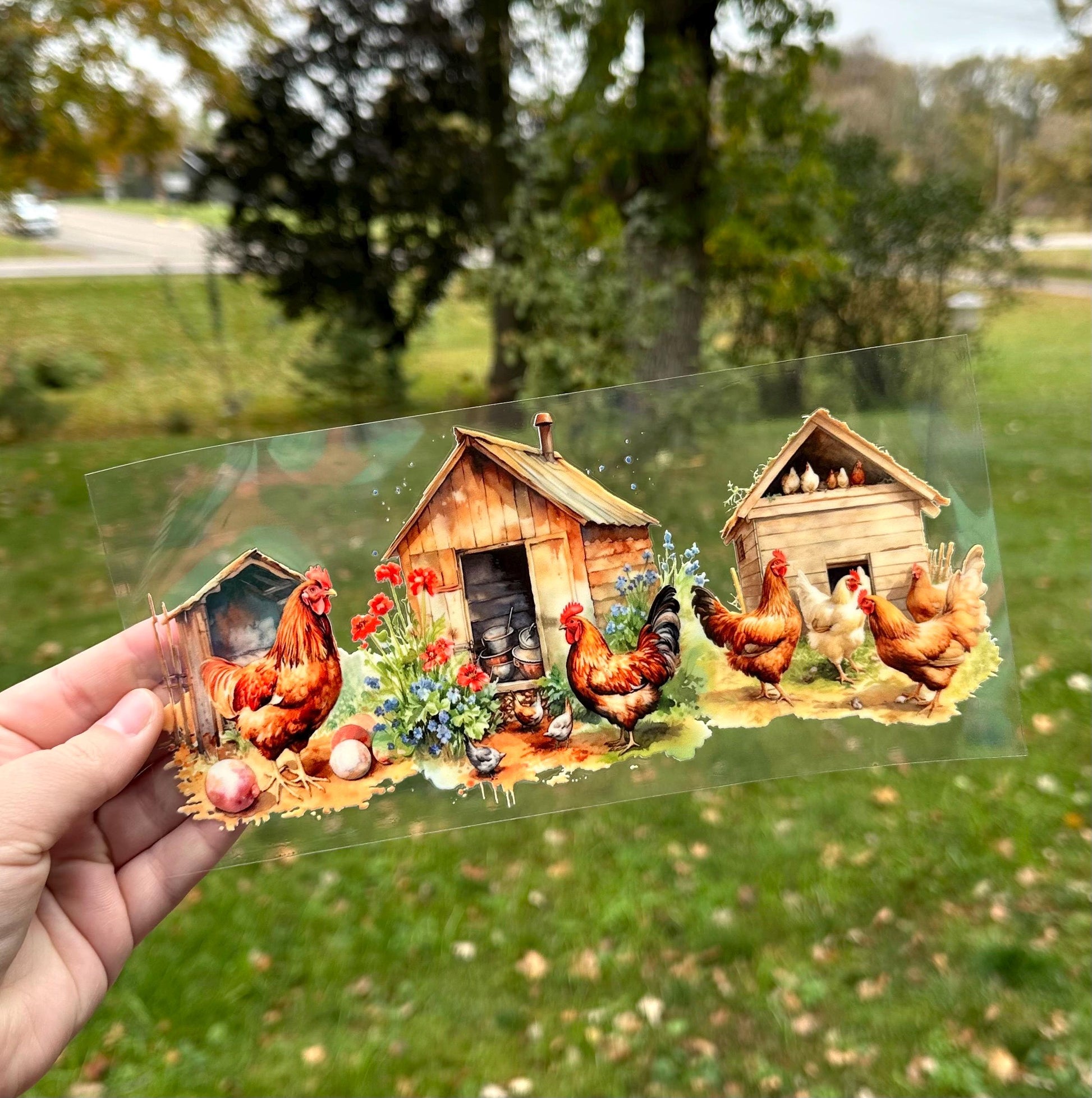 Chickens Coop | UV DTF Can Cup Wrap | Ready to Apply