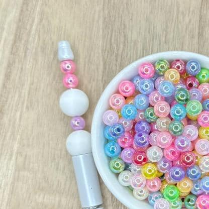 Frosted MIXED UV 8mm | 20pcs Round Acrylic Beads