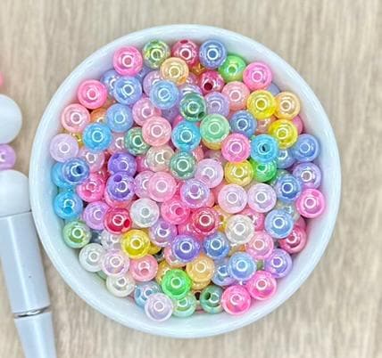 Frosted MIXED UV 8mm | 20pcs Round Acrylic Beads