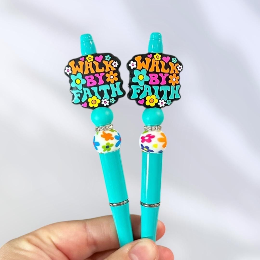 Walk by Faith | Jesus | Christian Gift Beaded Pen