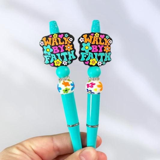 Walk by Faith | Jesus | Christian Gift Beaded Pen
