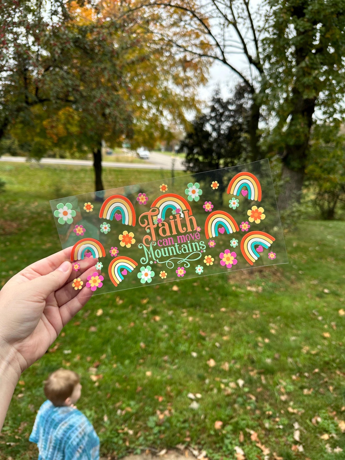 Faith Can Move Mountains | UV DTF Can Cup Wrap | Ready to Apply