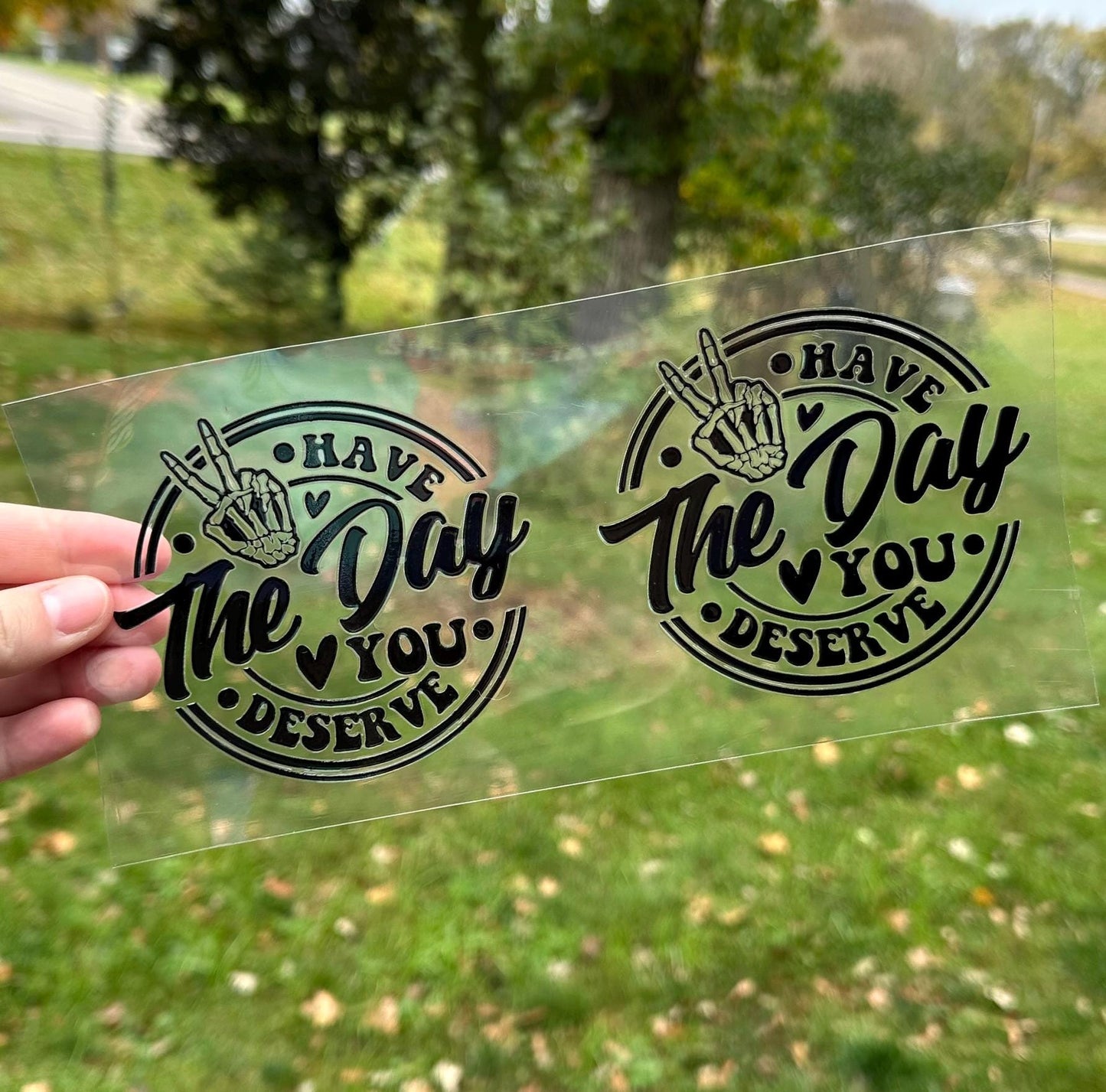 Have The Day You Deserve | UV DTF Can Cup Wrap | Ready to Apply