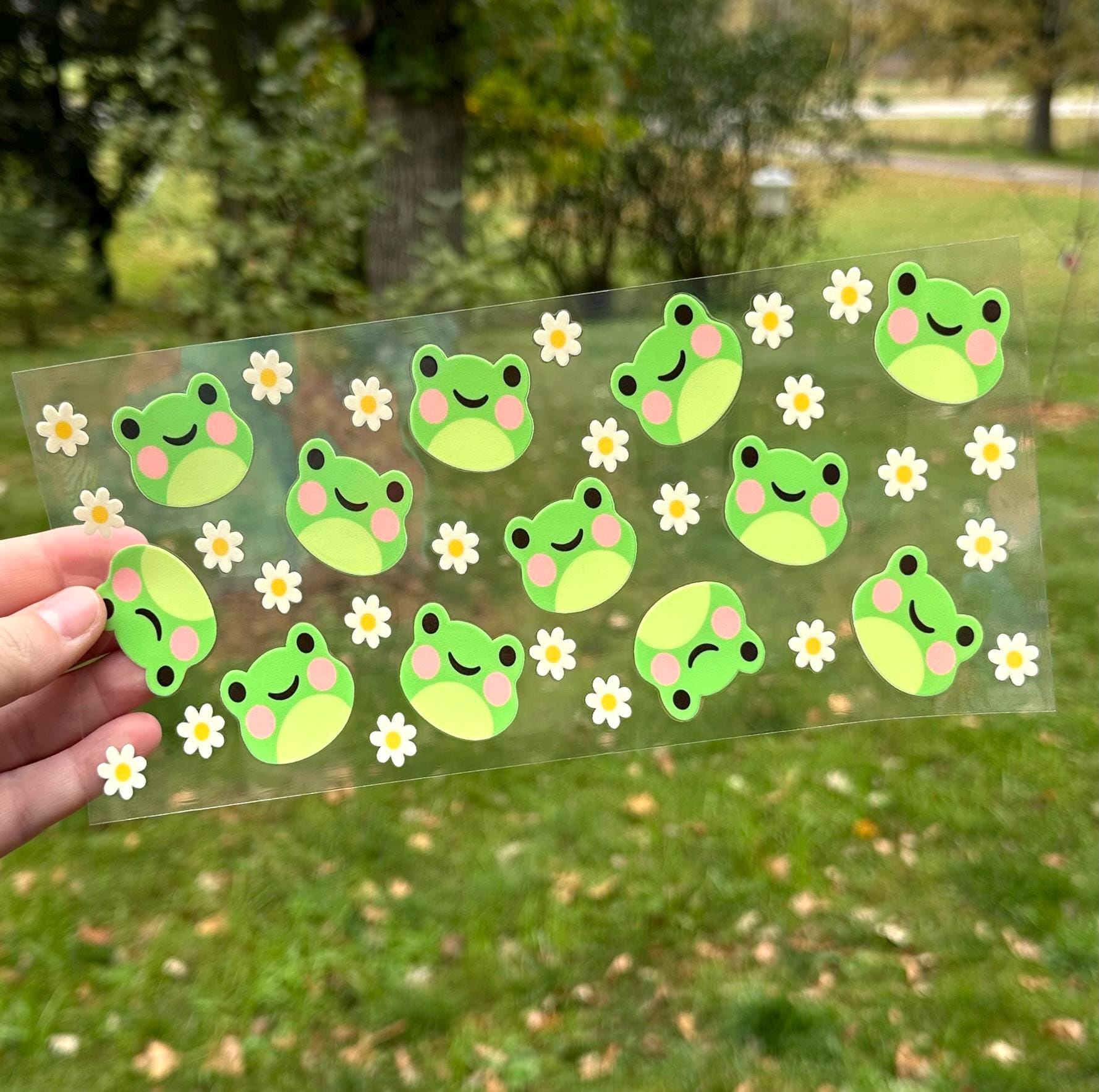 Frogs | UV DTF Can Cup Wrap | Ready to Apply