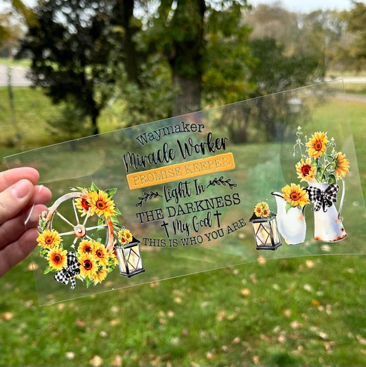 Way Maker Miracle Worker | UV DTF Can Cup Wrap | Ready to Apply