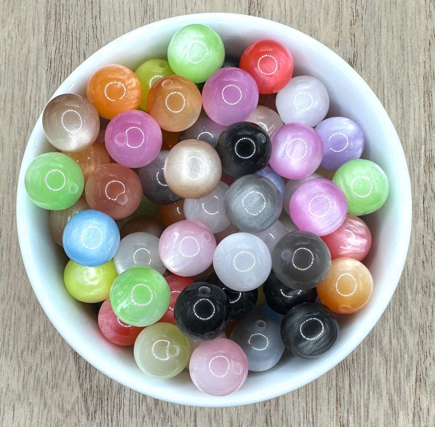 Ombre 12mm | 10pcs Mixed Colors Round Acrylic Beads