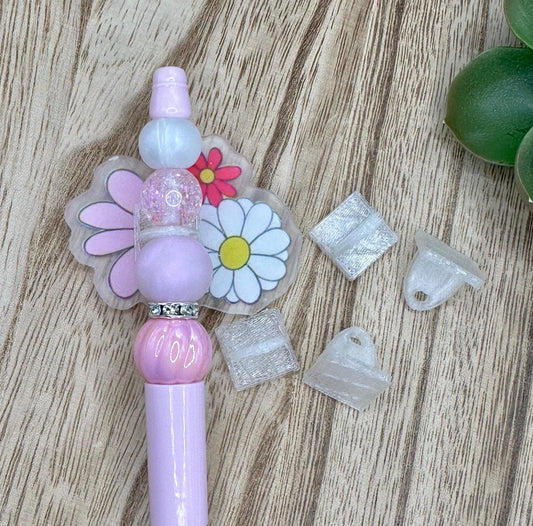 3D Printed Attachments for Acrylic Flatbacks: Pen Accessories, DIY Crafts - 5 Pack