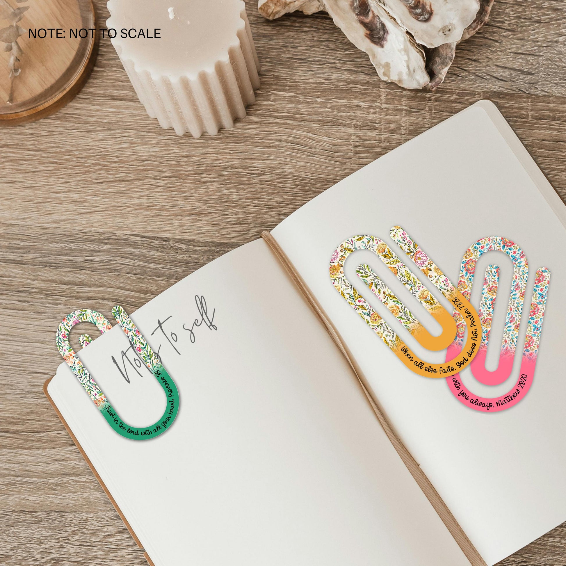 Bible Verses Extra Large Acrylic Paper Clip (3.94 x 1.97 in) | Jumbo Clear Bookmark | Cute Desk Accessory & Stationery Gift