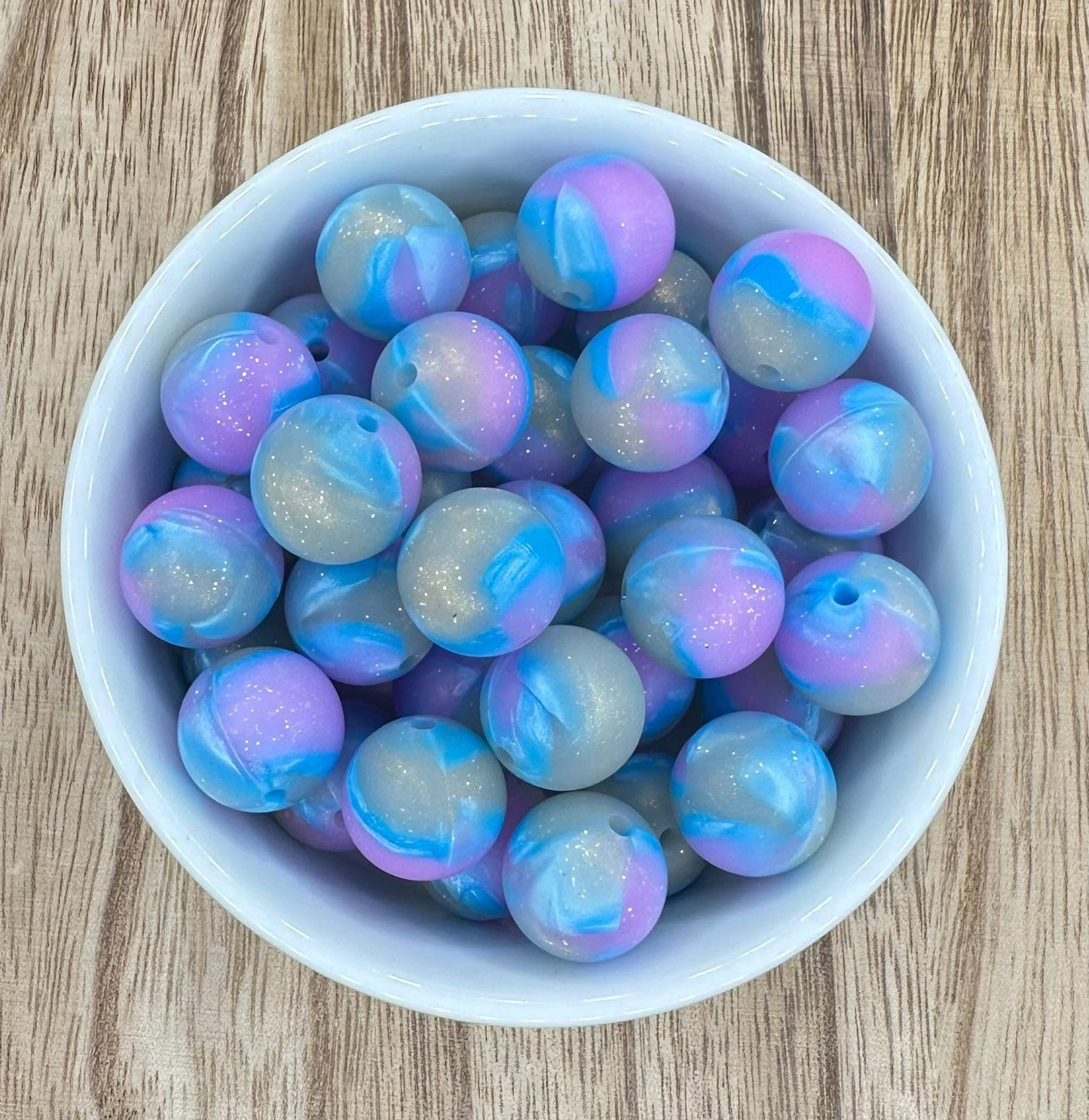 Northern Lights Round Silicone Beads