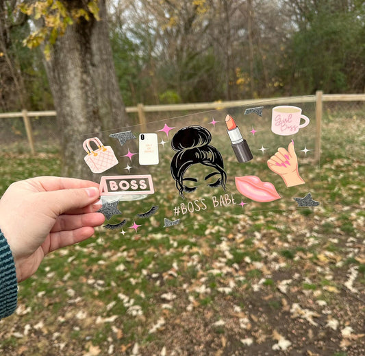 Boss Girl | UV DTF Can Cup Wrap - Ready to Apply