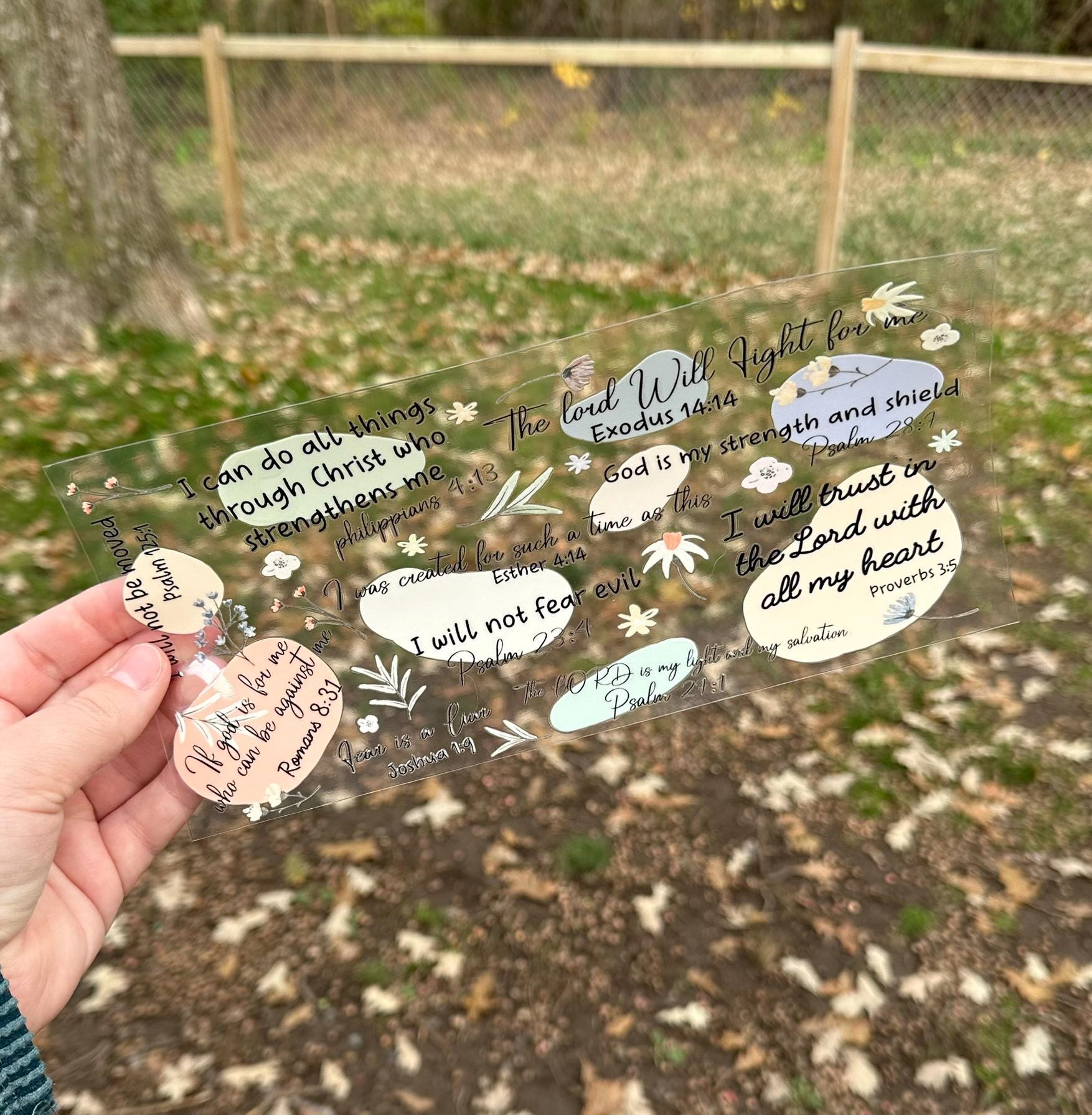 Bible Verses | UV DTF Can Cup Wrap - Ready to Apply