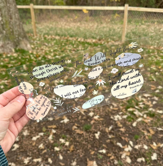 Bible Verses | UV DTF Can Cup Wrap - Ready to Apply