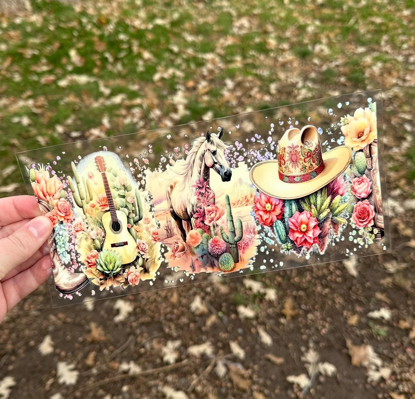 Horse Western | UV DTF Can Cup Wrap - Ready to Apply