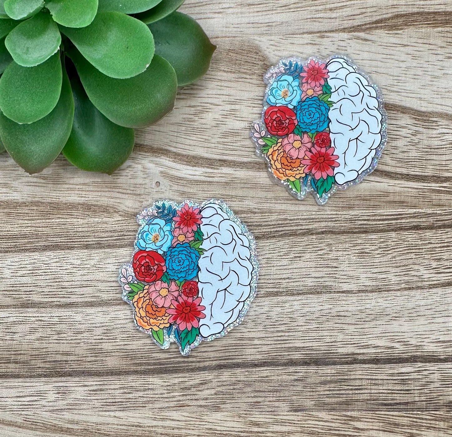 Brain Flowers | Acrylic Flat Back Planar