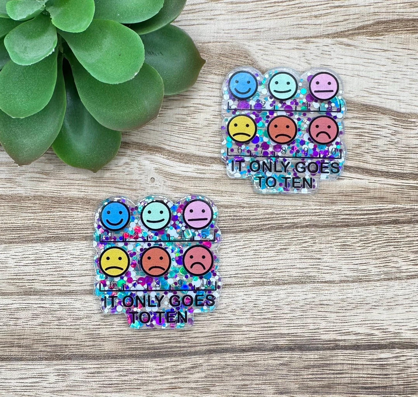 Pain Scale It Only Goes to Ten | Acrylic Flat Back Planar