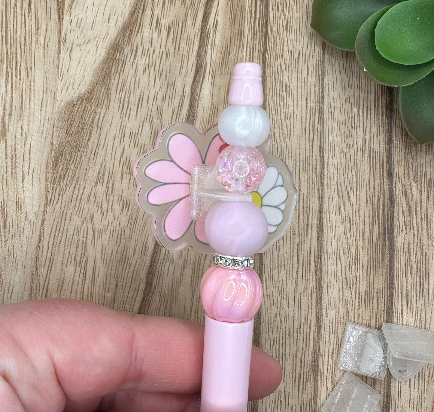 3D Printed Attachments for Acrylic Flatbacks: Pen Accessories, DIY Crafts - 5 Pack