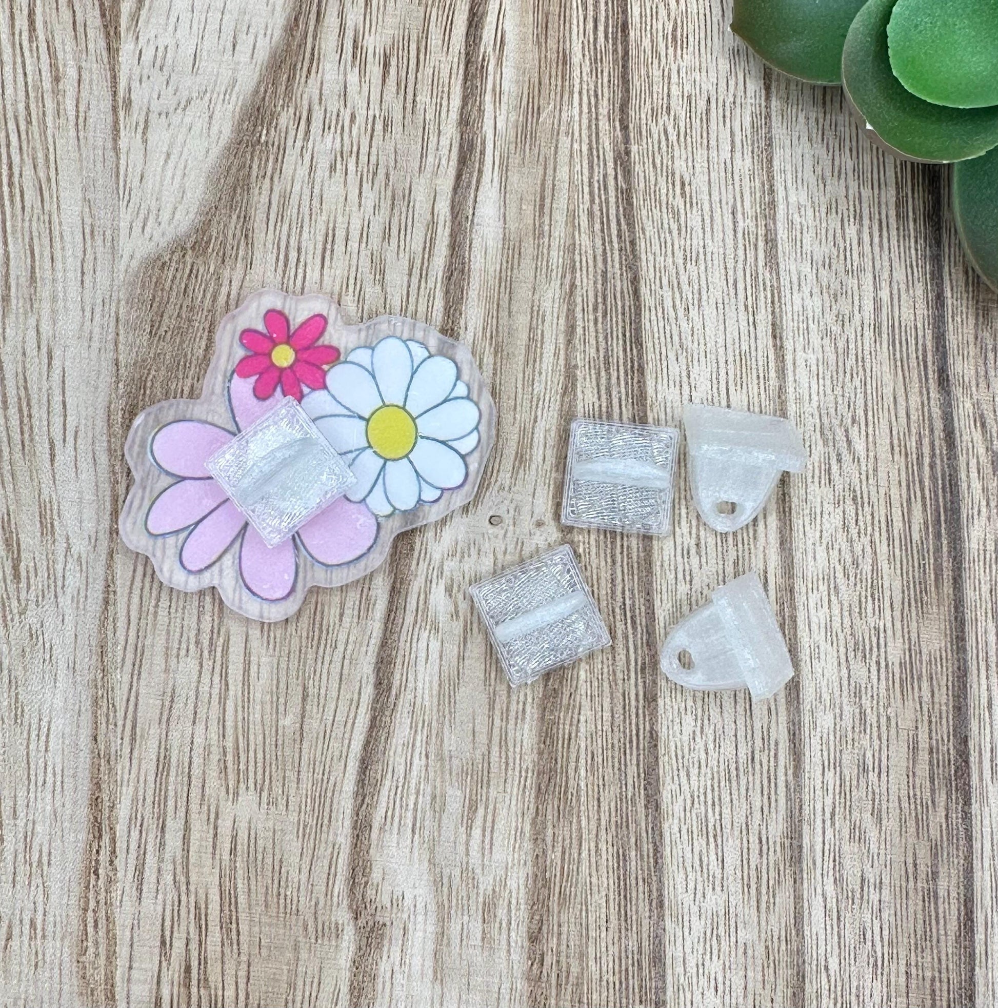 3D Printed Attachments for Acrylic Flatbacks: Pen Accessories, DIY Crafts - 5 Pack