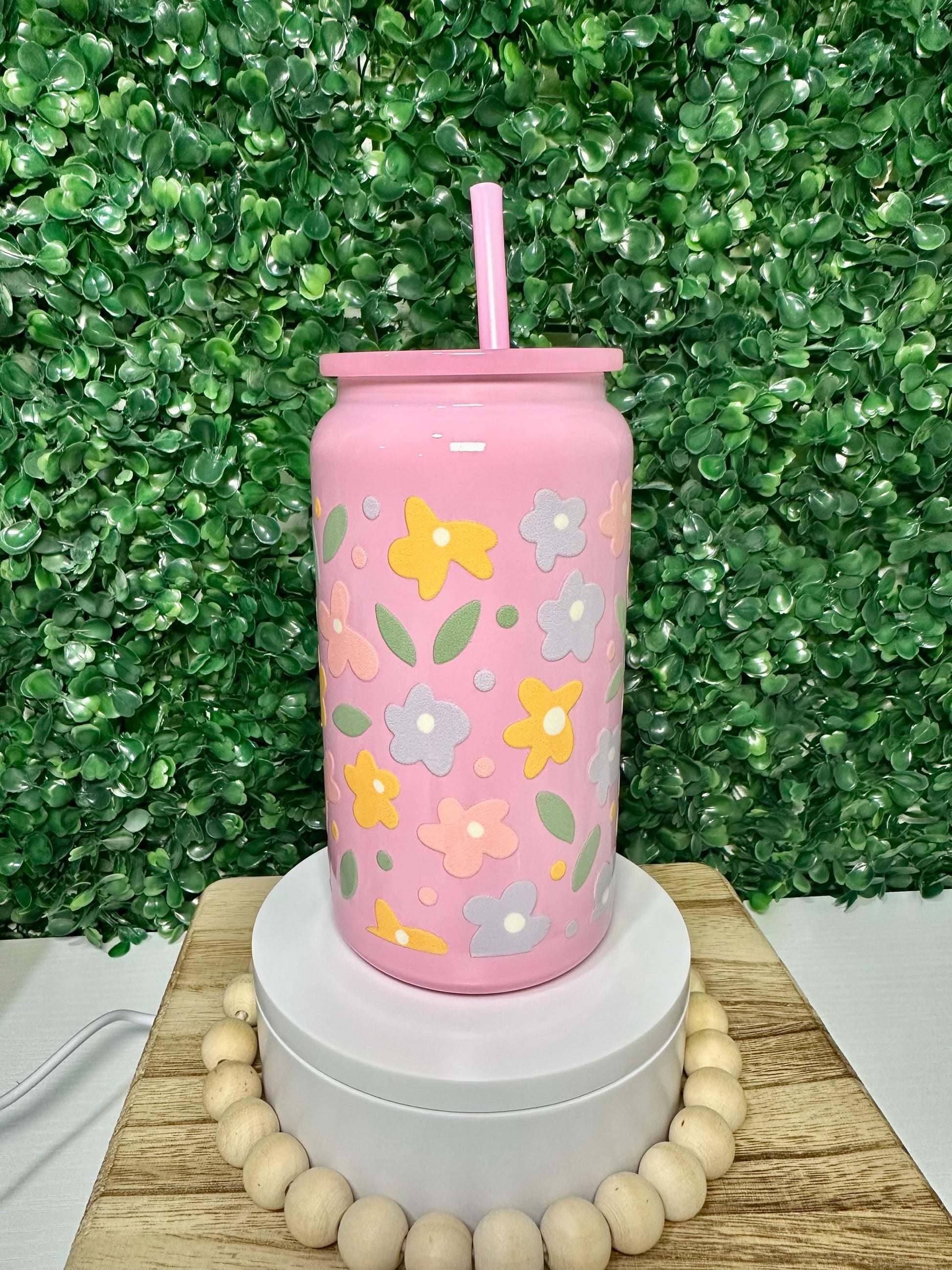 Pastel Flowers | Metal Insulated Can Cup 16oz