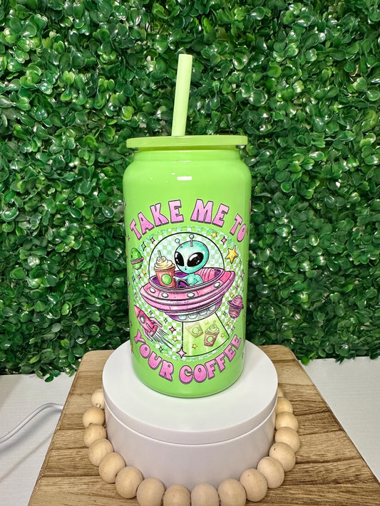 Take Me To Your Coffee | Metal Insulated Can Cup 16oz