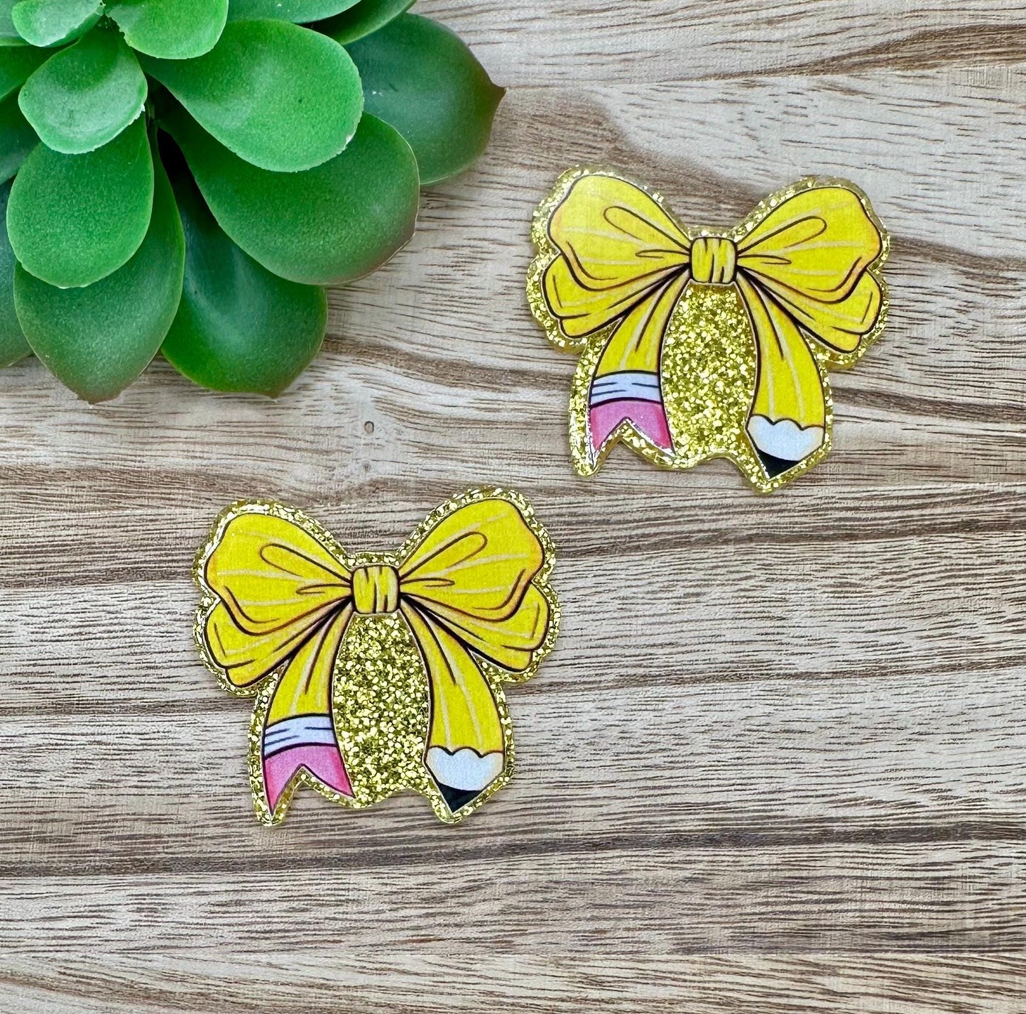 Pencil Bow | Acrylic Flat Back Planar