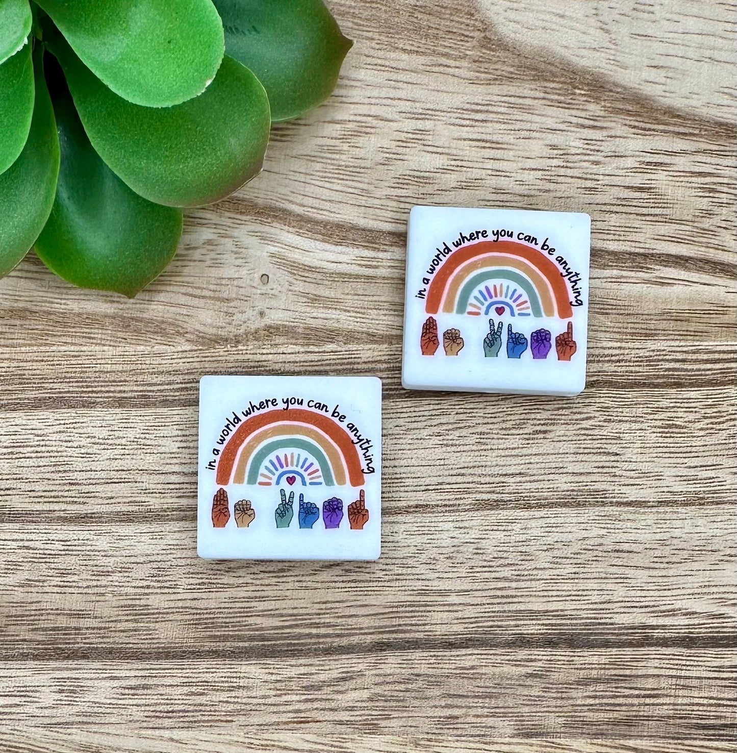 Be Kind Sign Language | Deaf ASL | SVB creation | Soft PVC Focal Beads