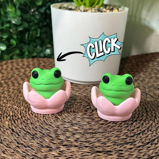 Frog on a Lily Pad Fidget Clicker | 3D Printed Sensory Toy