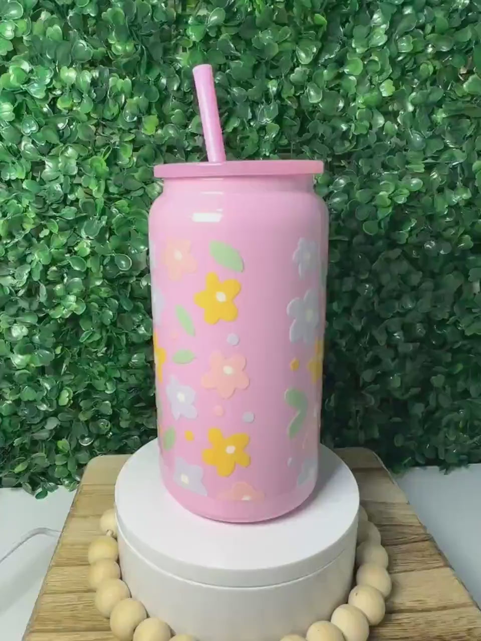 Pastel Flowers | Metal Insulated Can Cup 16oz